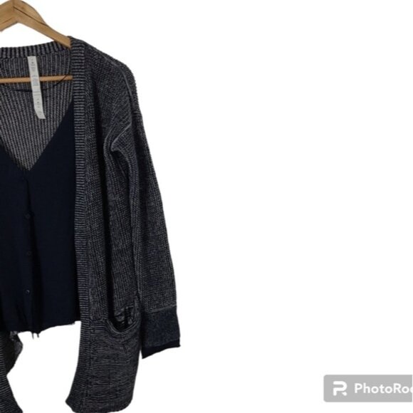 Lululemon Vestigan Blue Cashmere Blend Knitted Cardigan Womens Size 4 - Picture 4 of 16